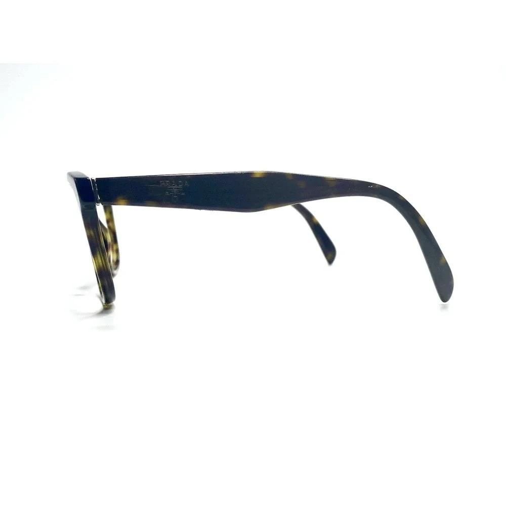 Prada Brown Brown Tortoise Cat Eye Glasses Italy Gold Accent VPR12T 51 17 140